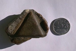 Mysterious triangle in stone